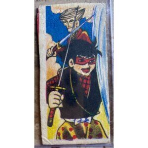Vintage Japanese Matchbox Cover Art - Samurai & Soldier Design